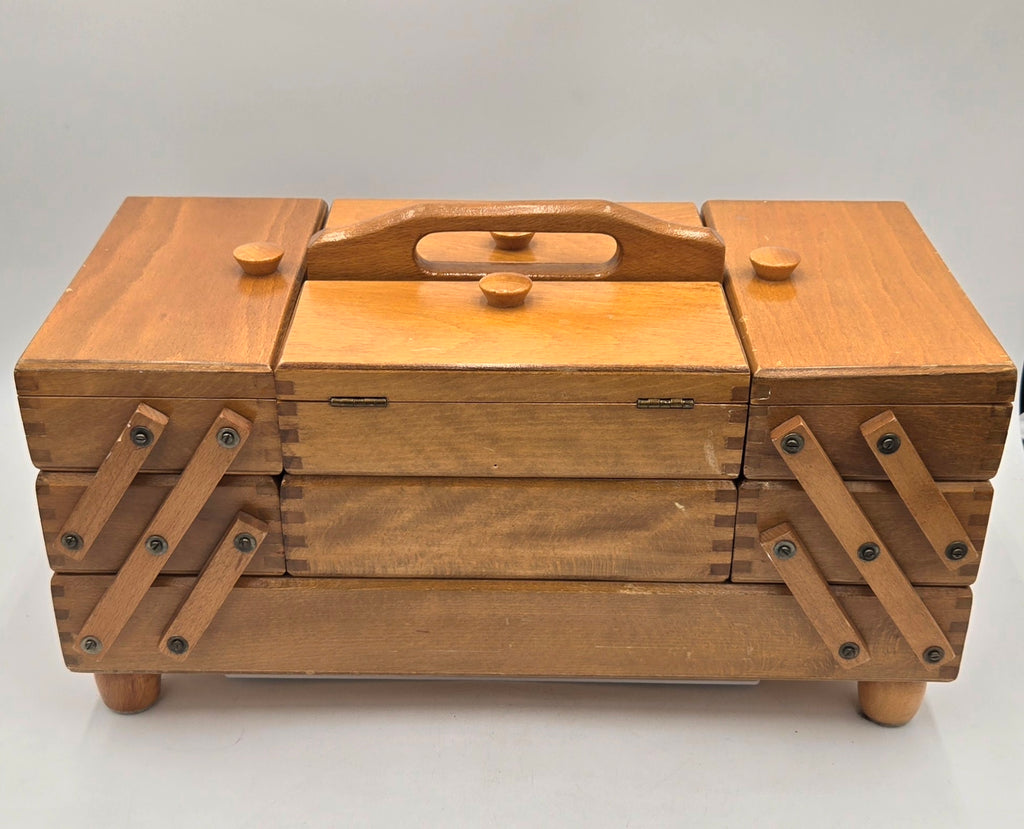 Large Vintage Sewing Box Accordion Style (100 Tickets Available)