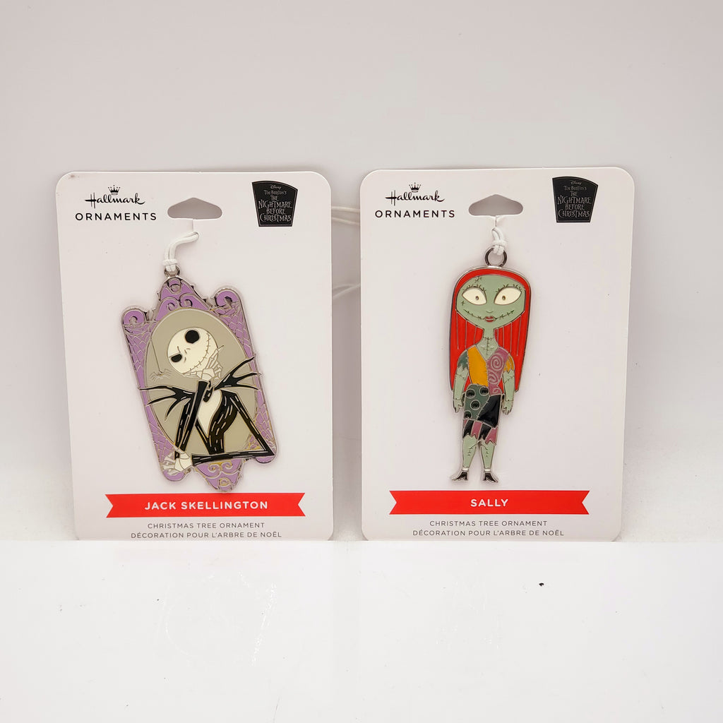 Pack of 2 Hallmark Ornaments Jack Skellinton and Sally