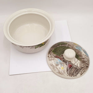 Johnson Brothers Friendly Village Covered Bridge 2 QT Casserole Dish with Lid