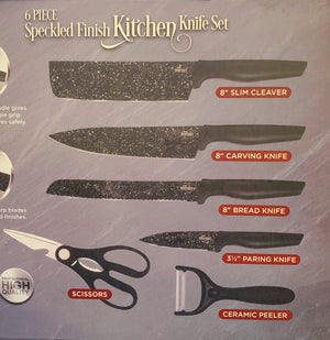 KITCHEN CUTLERY SET-6 PC SET- Speckled Finish
