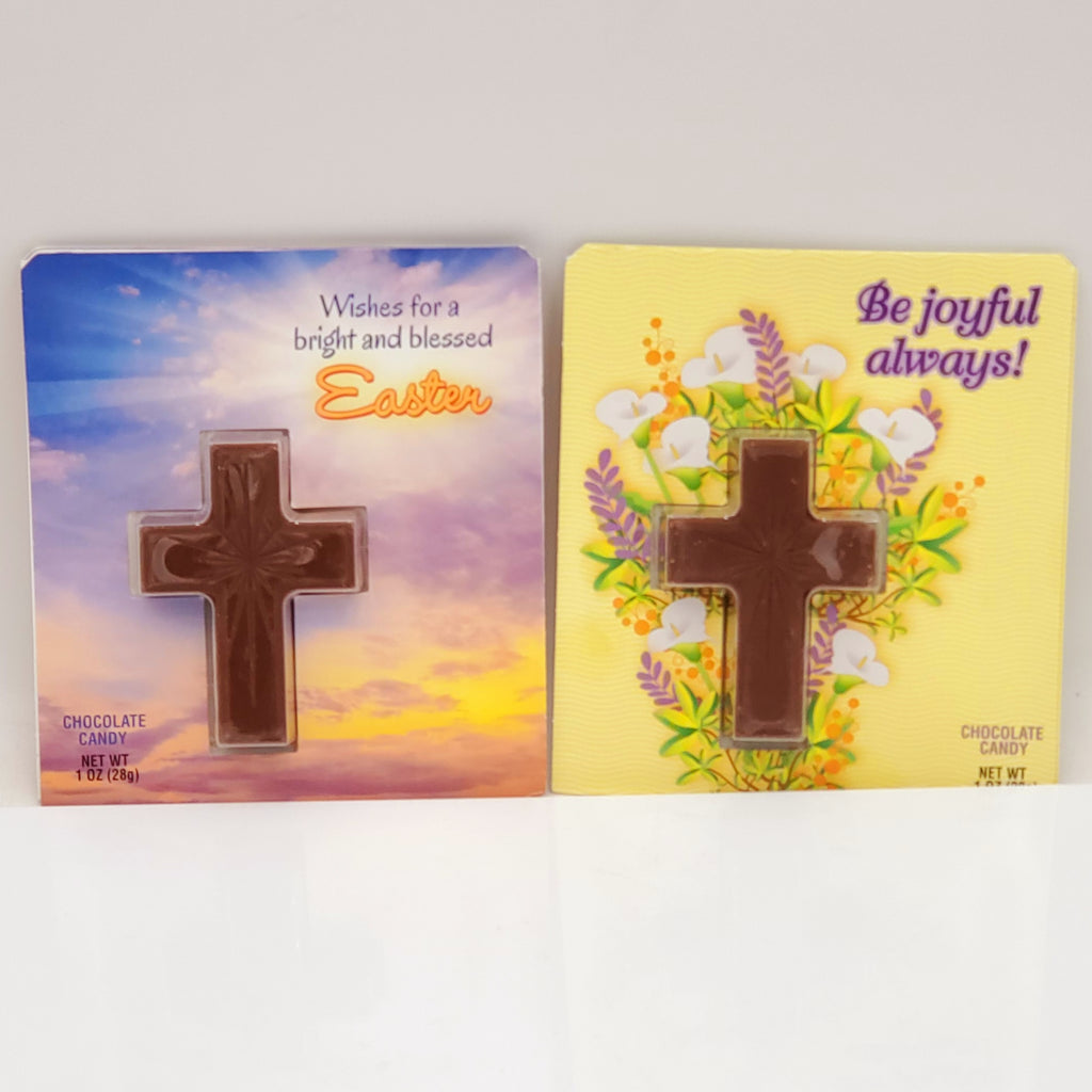 Chocolate Cross Easter Religious Greeting Card 1oz (Best By: 10/2025)