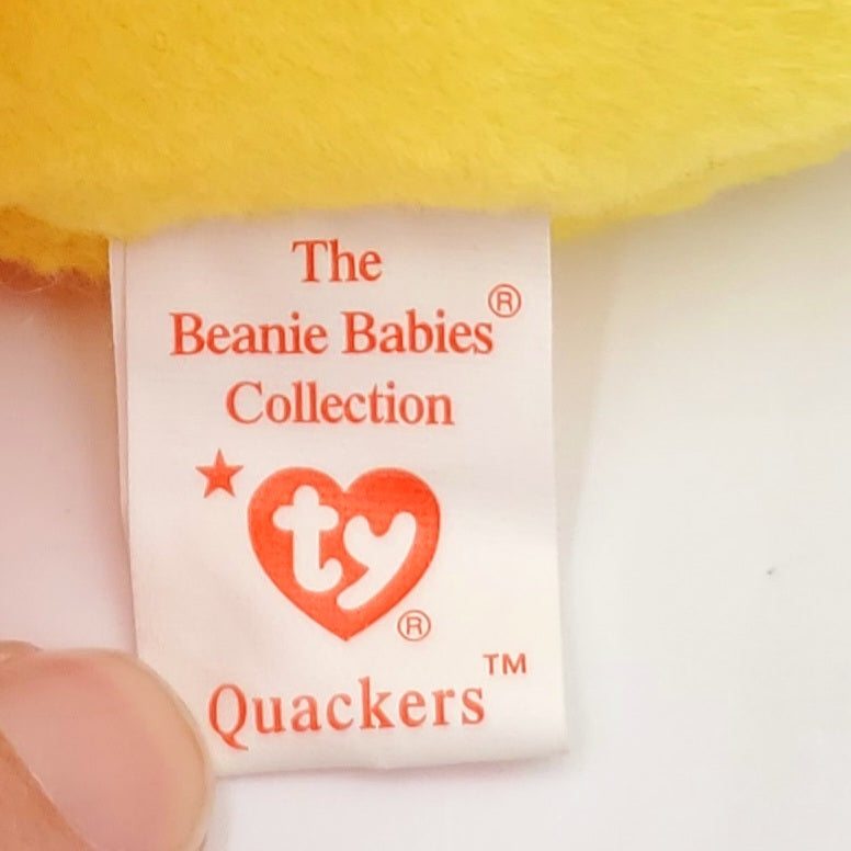 1994 Beanie Babies 2 Pack-Bones the Dog and Quackers the Duck