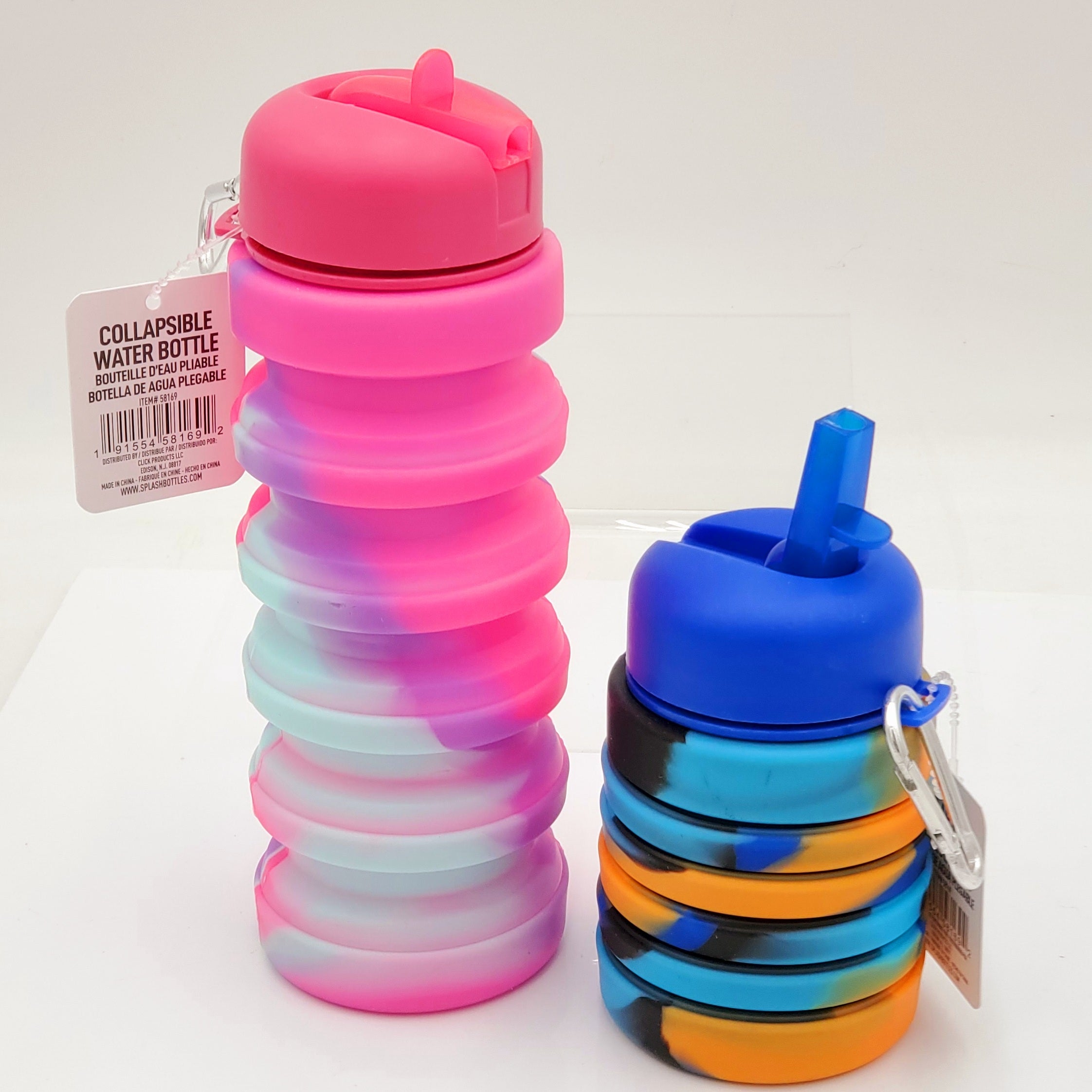 Water Bottle (Silicone Extendable) (16 oz.) (Screw Top)