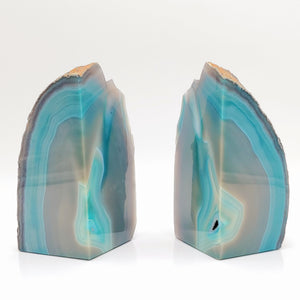Polished Blue Mountain Jasper Bookends