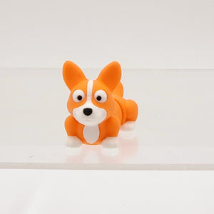 Orange and White Corgi 3D Printed Pocket Pet