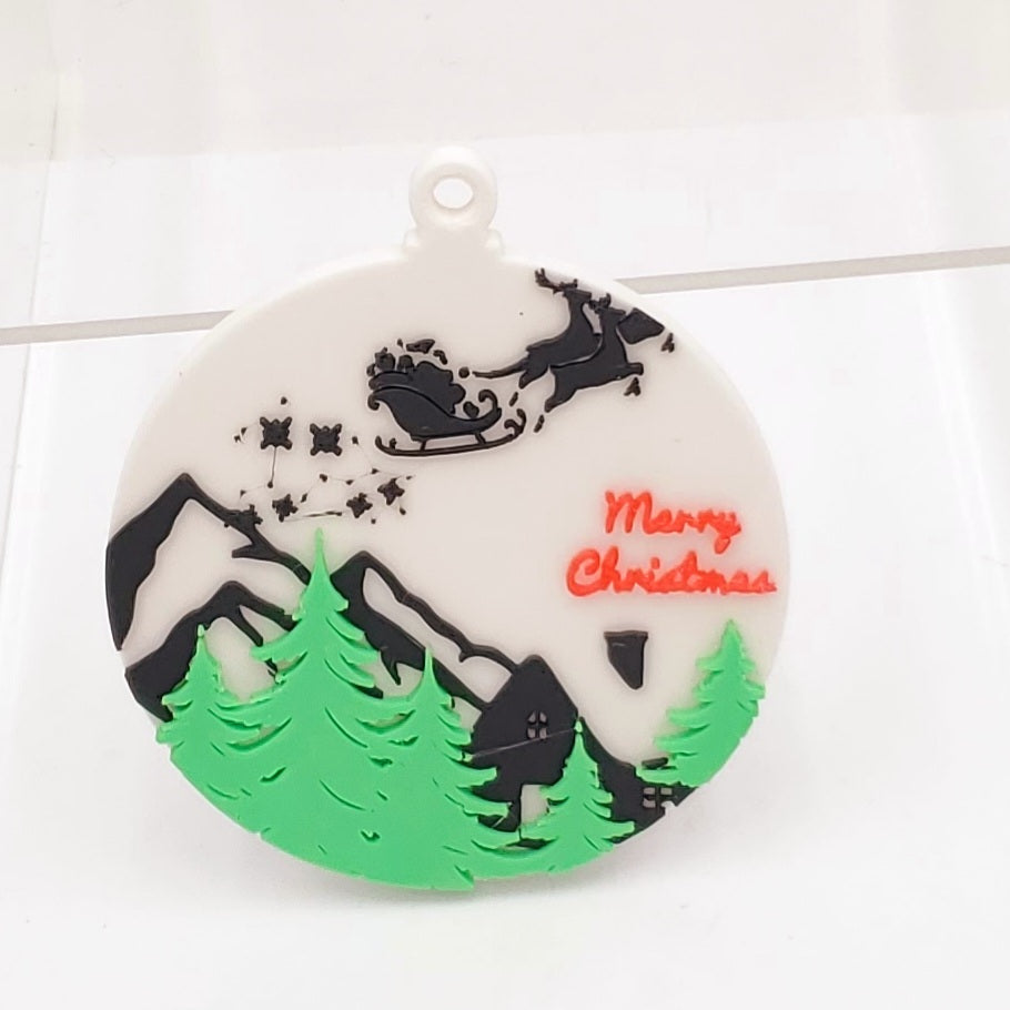 Round Hueforge Christmas Ornament-3D Printed