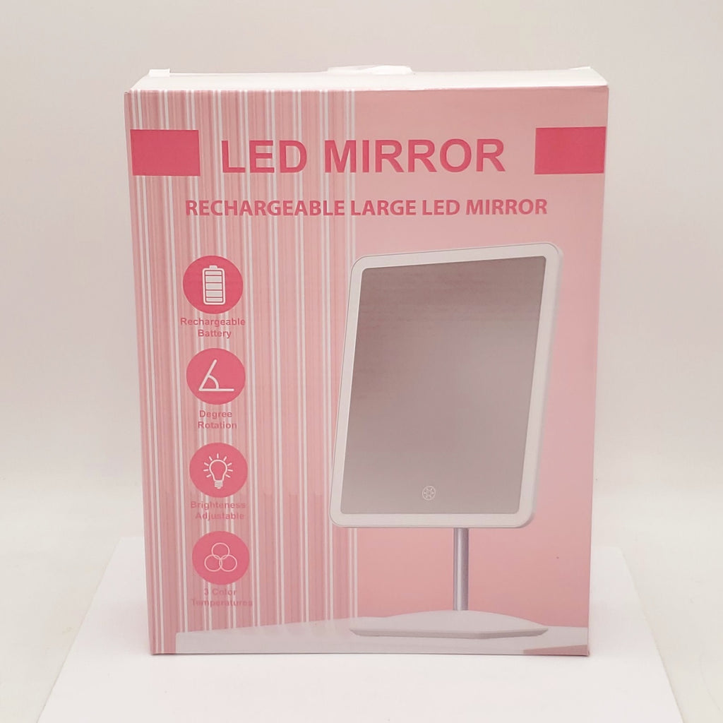 Rechargeable Large LED Mirror