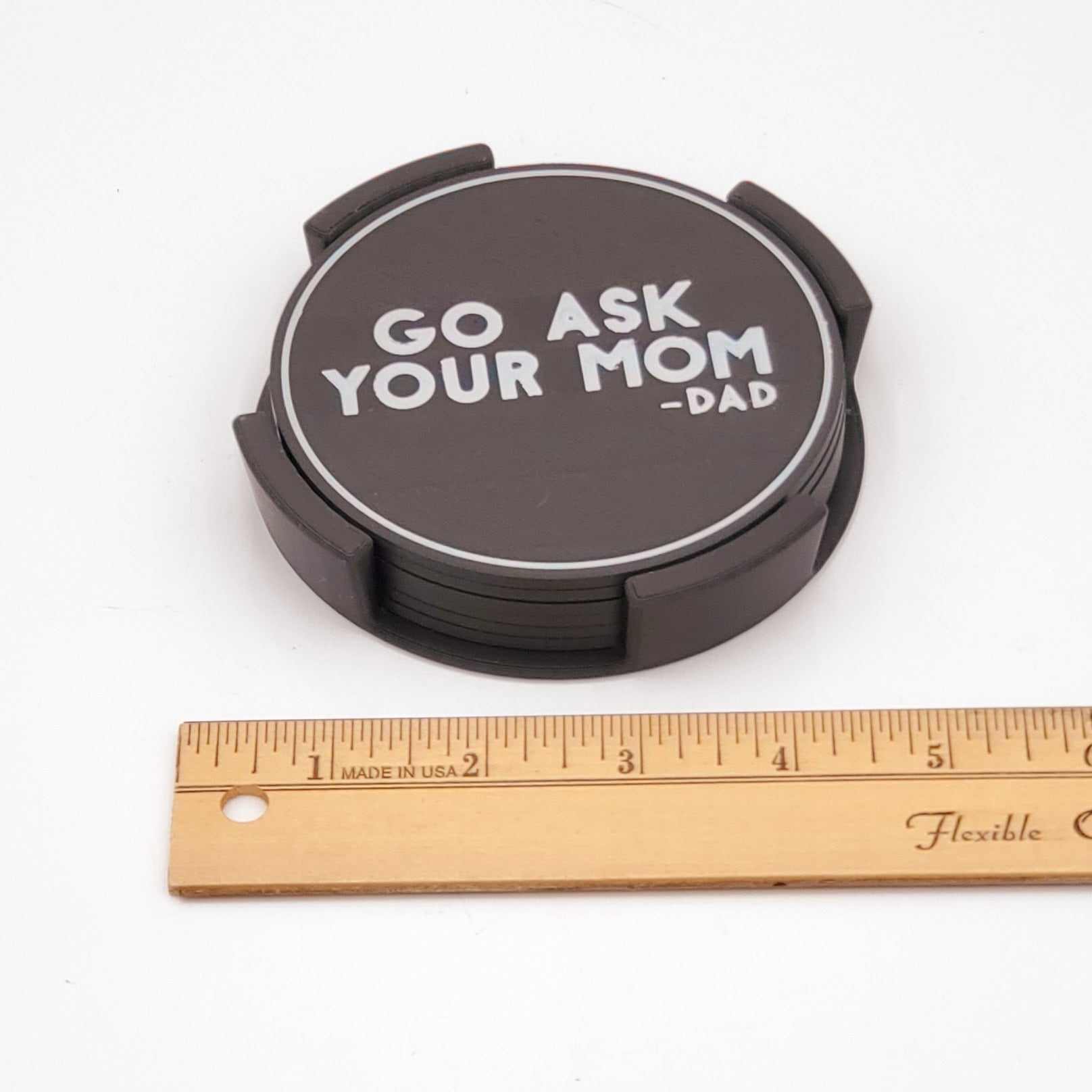 Go Ask Your Mom Coasters Set -3D Printed