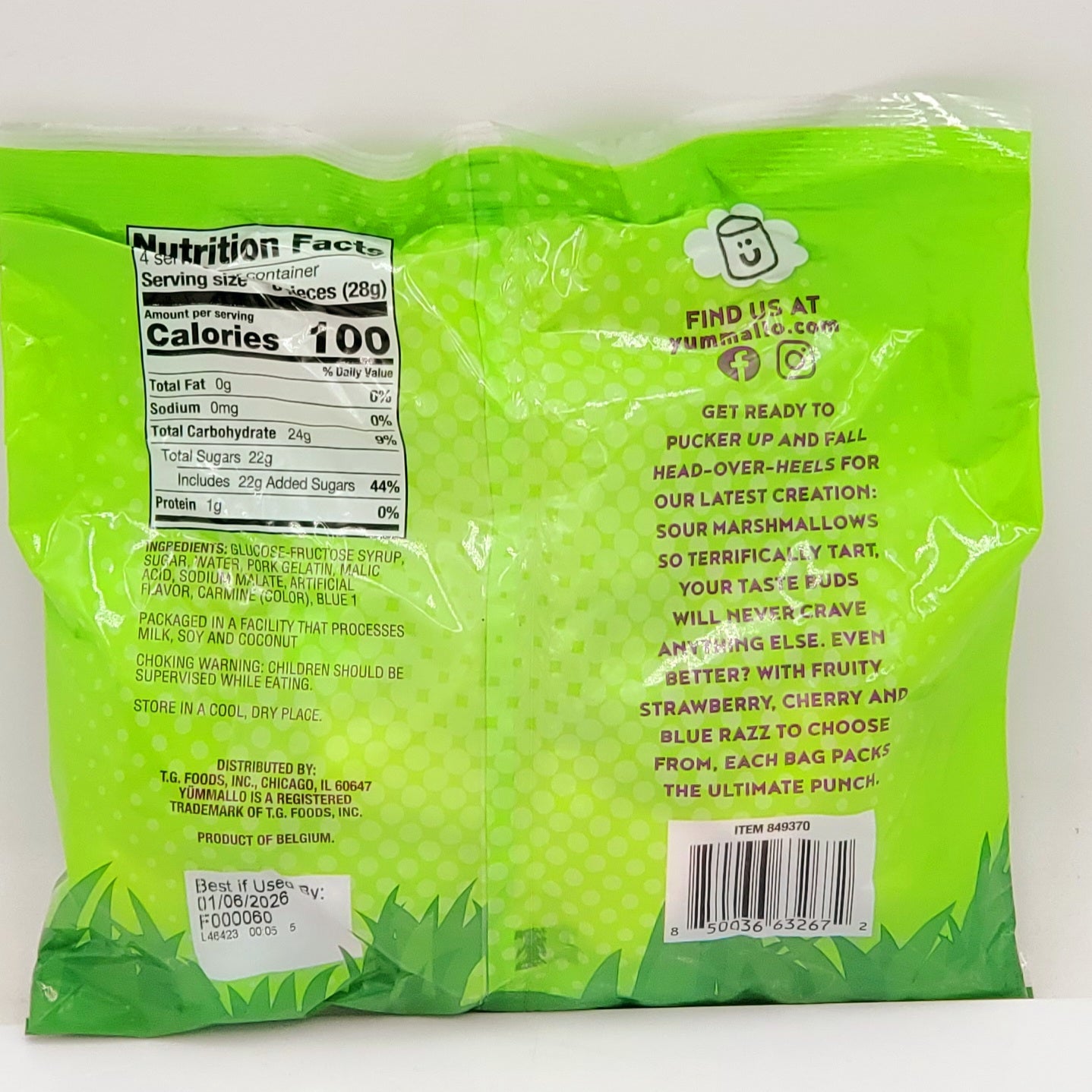 Yummallow Sour Marshmallows (Best By: 1/6/26)