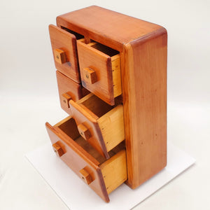 Vintage 5 Drawer Wooden Wall Cabinet