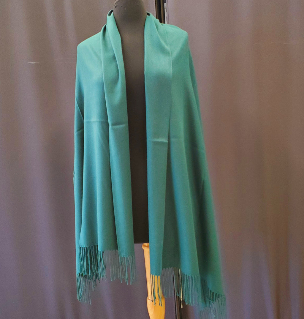 Cashmere Feel Blanket/Scarf/Shawl-Solid Green
