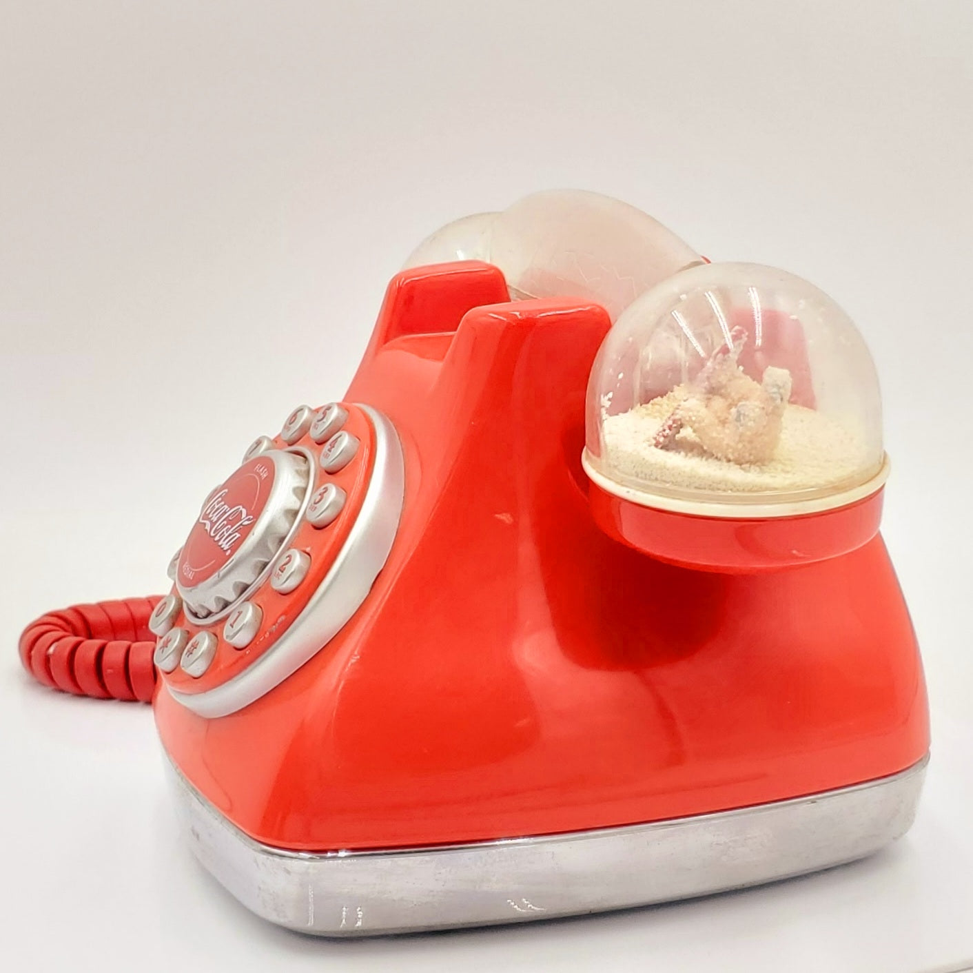 Vintage-Style Coca-Cola Snow Dome Telephone