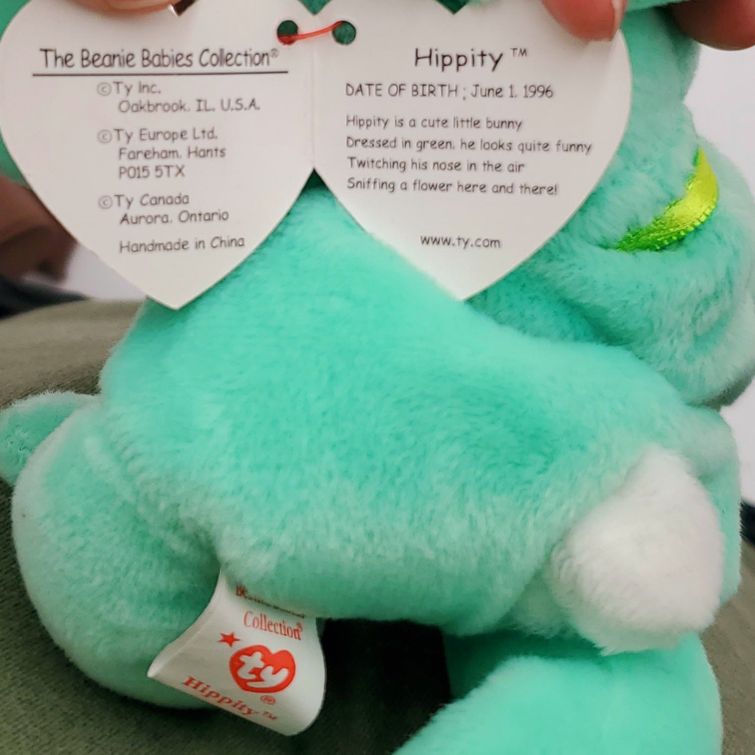 1996 Beanie Babies 3 Pack- Hippity, Hoppity and Floppity Bunnies