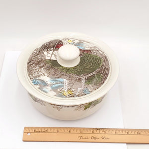 Johnson Brothers Friendly Village Covered Bridge 2 QT Casserole Dish with Lid
