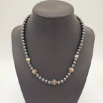 Vintage Navajo Sterling and Black Pearl Necklace