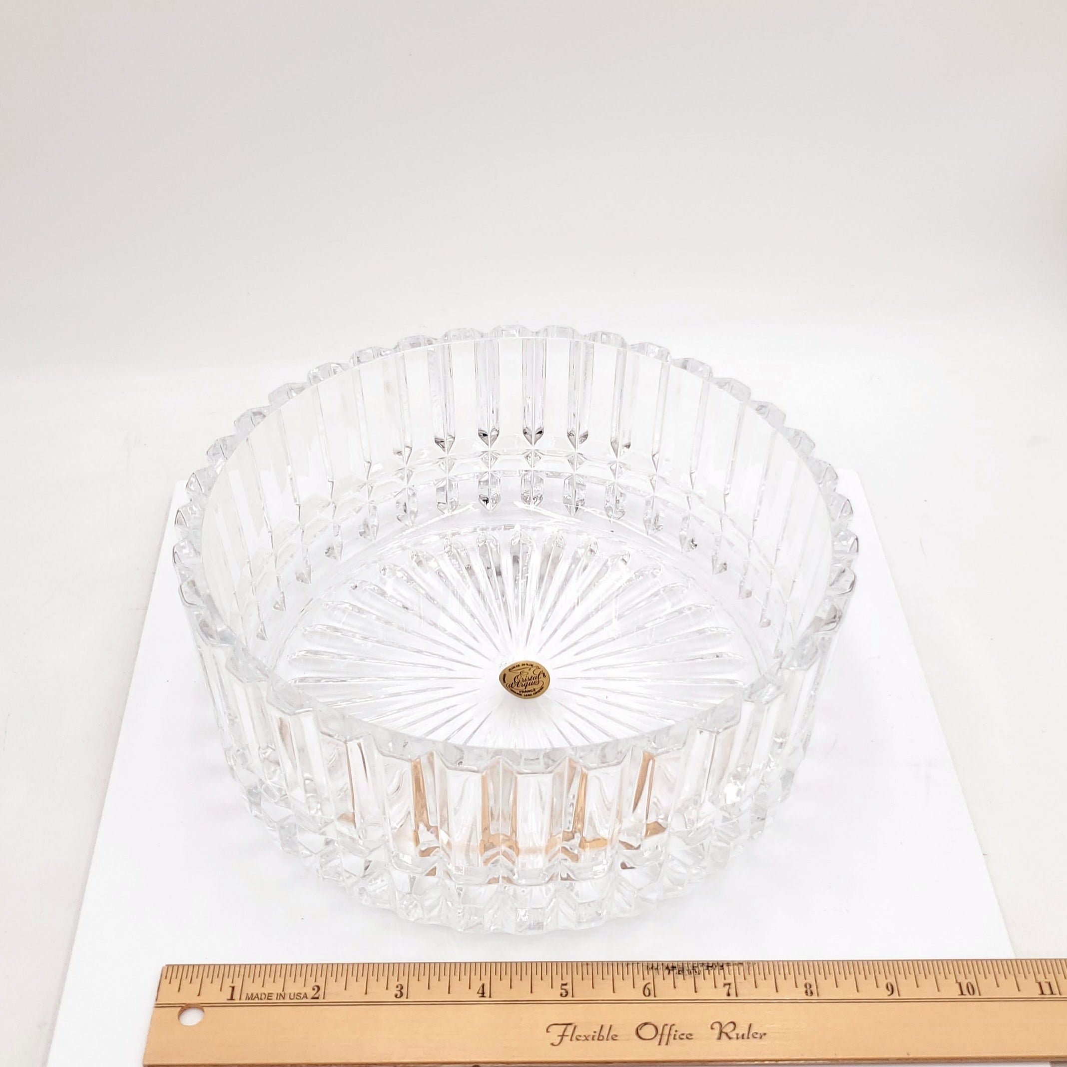 Cristal d'Arques France Genuine Lead Crystal Glass Montparnasse Serving Bowl with Original Box!