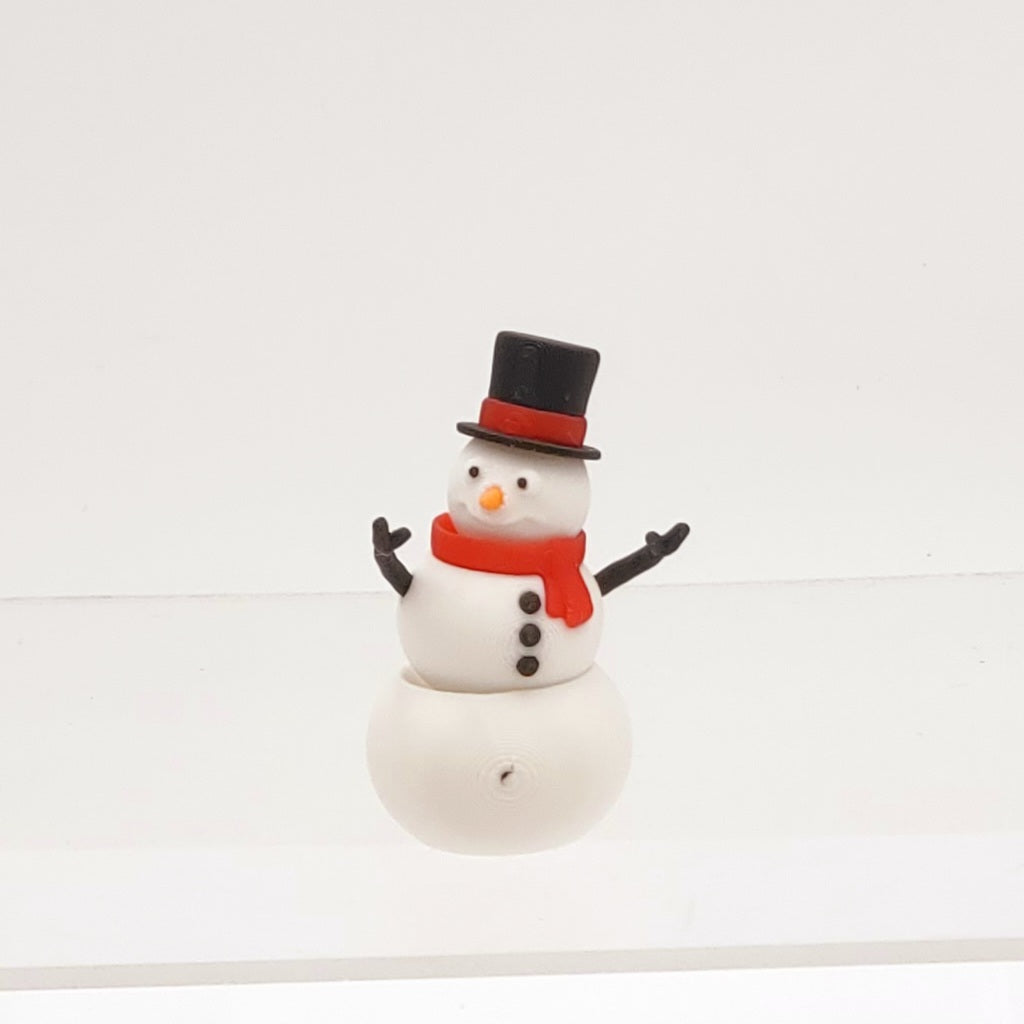 Christmas Snowman Pocket Pet-3D Printed