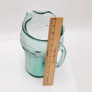 Coca-Cola Green Pebbled Glass Pitcher