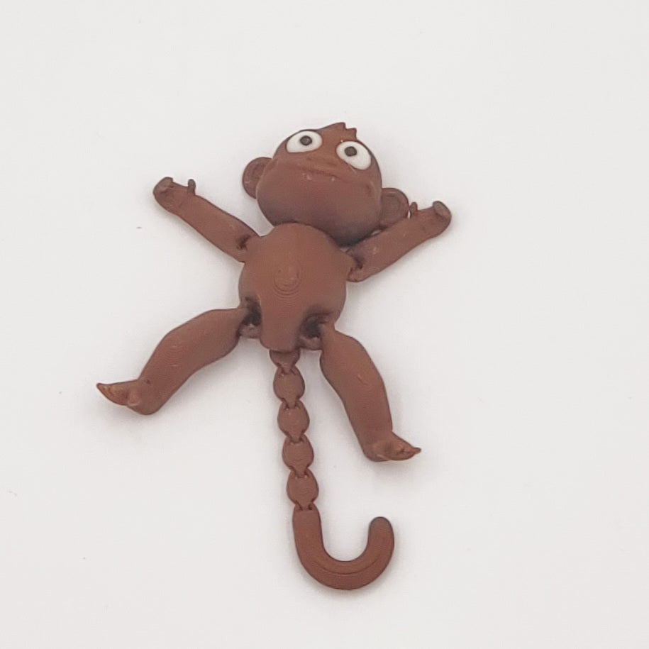 Brown Monkey- 3D Printed Pocket Pet