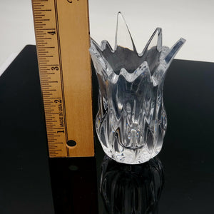 Vintage Mikasa Petite Flame Crystal Bud Vase 4"