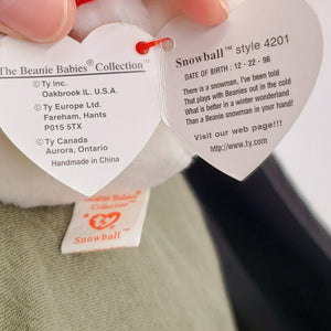 1996 Beanie Babies 3 Pack-Nuts the Squirrel, Rover the Red Dog and Snowball the Snowman