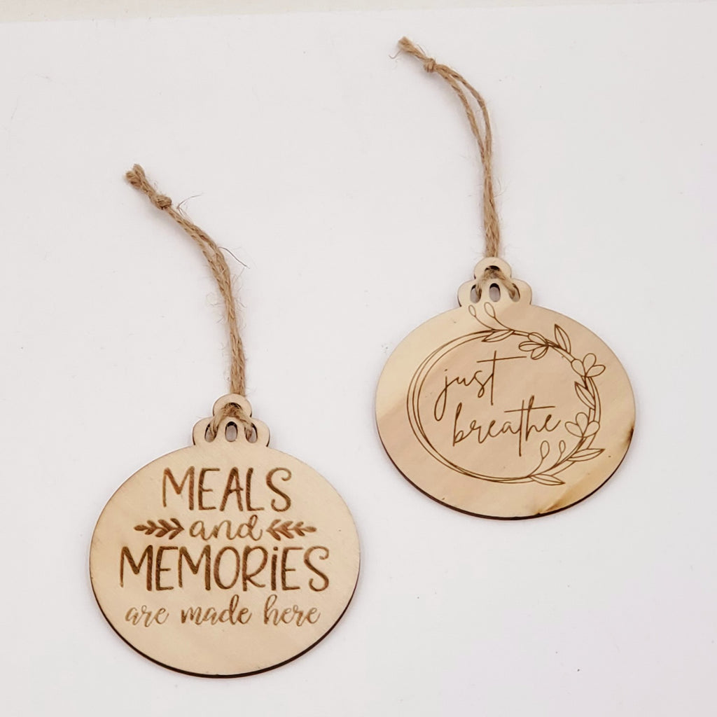 Engraved Wooden Ornaments
