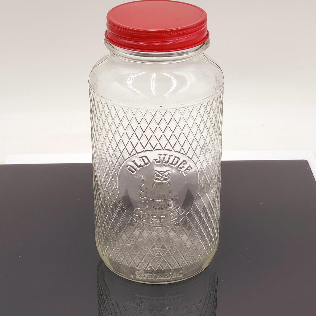 Vintage Old Judge Coffee Jar- Owl Design