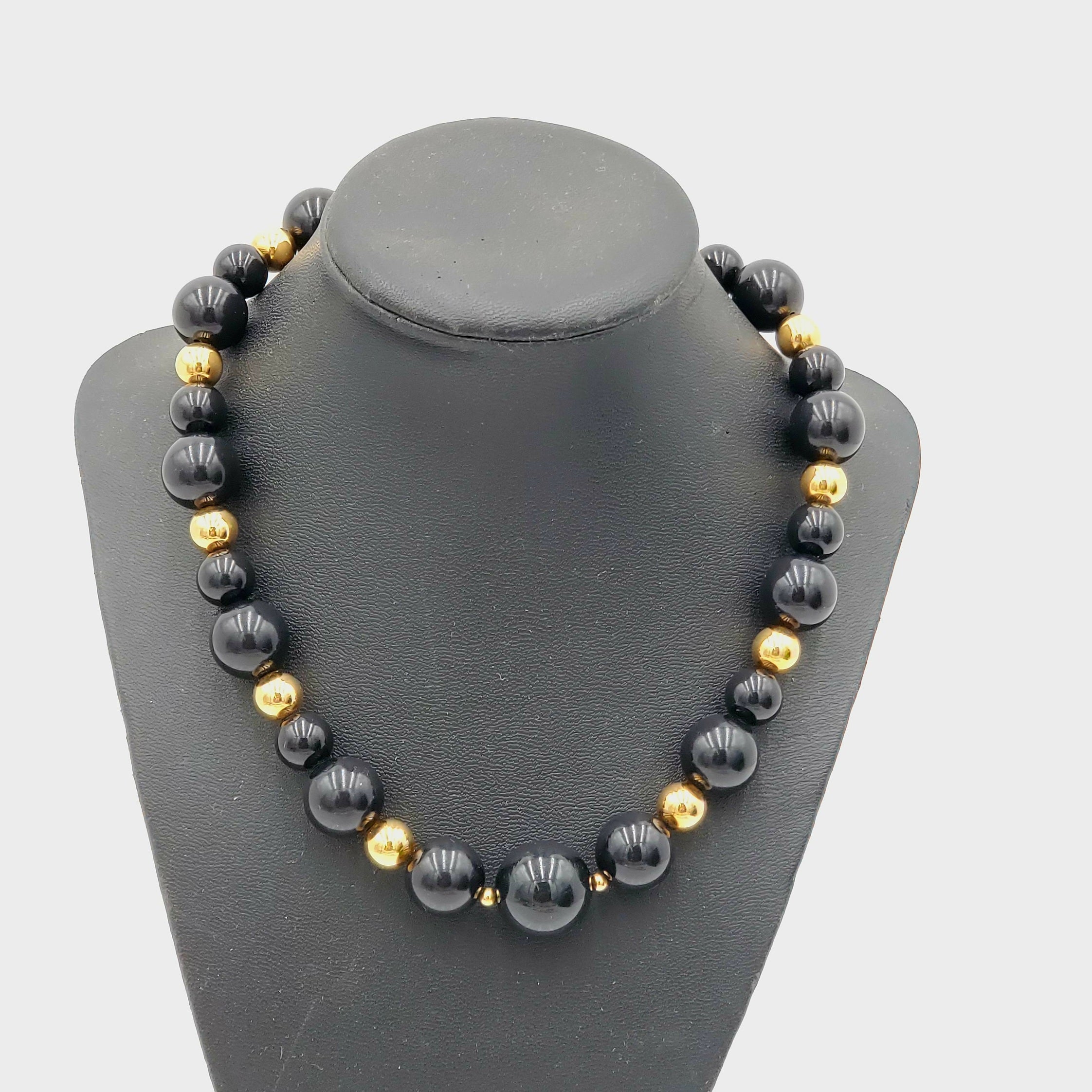 Signed Monet Bead Necklace Set of 2