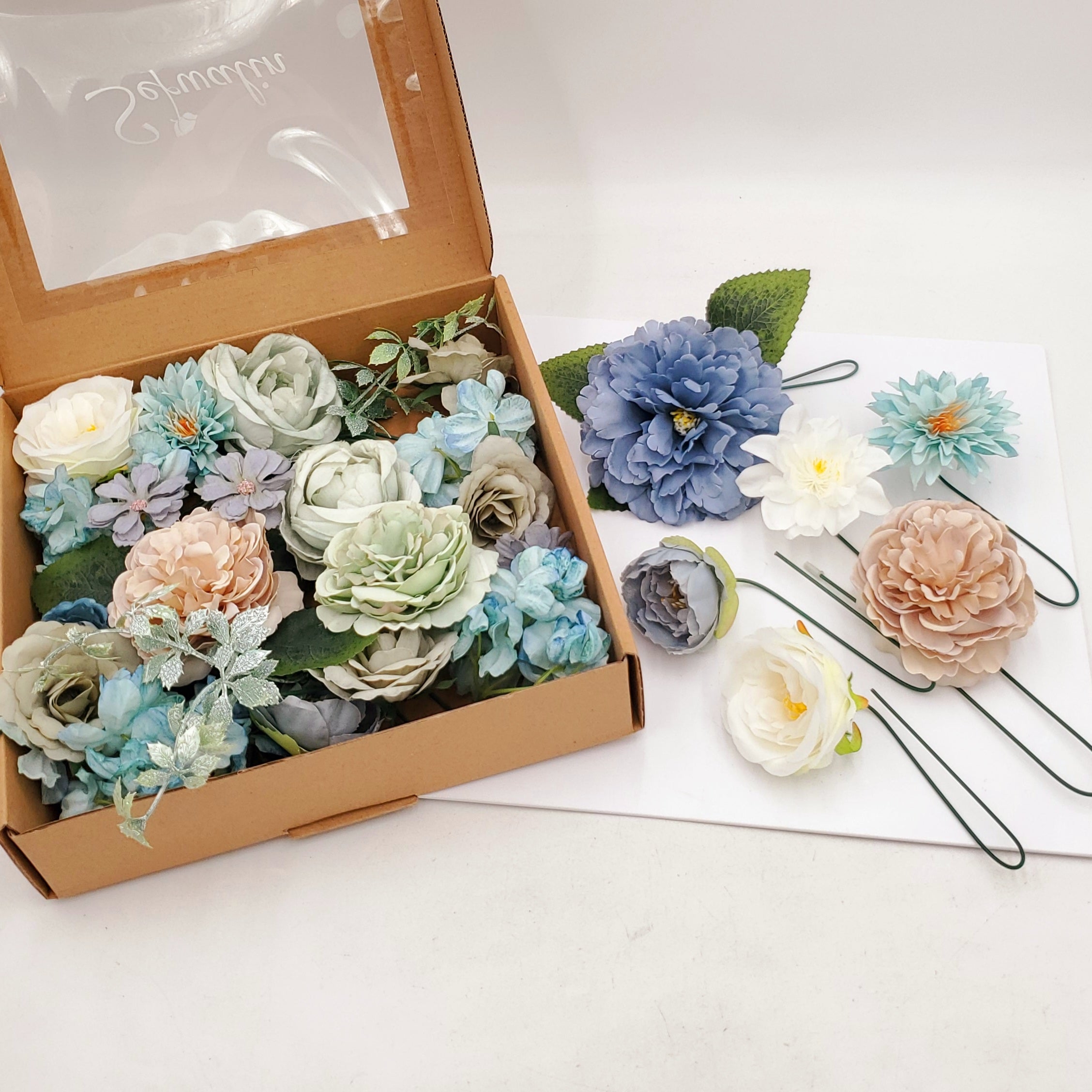 Artificial Flower Set for Decorating-Parties, Weddings, Cake Decor