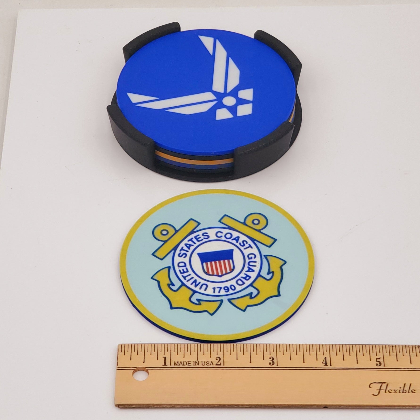 Military Insignia Coasters Set -3D Printed