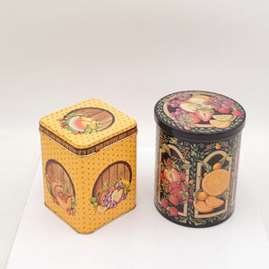 2 Piece Fruit Tin Set