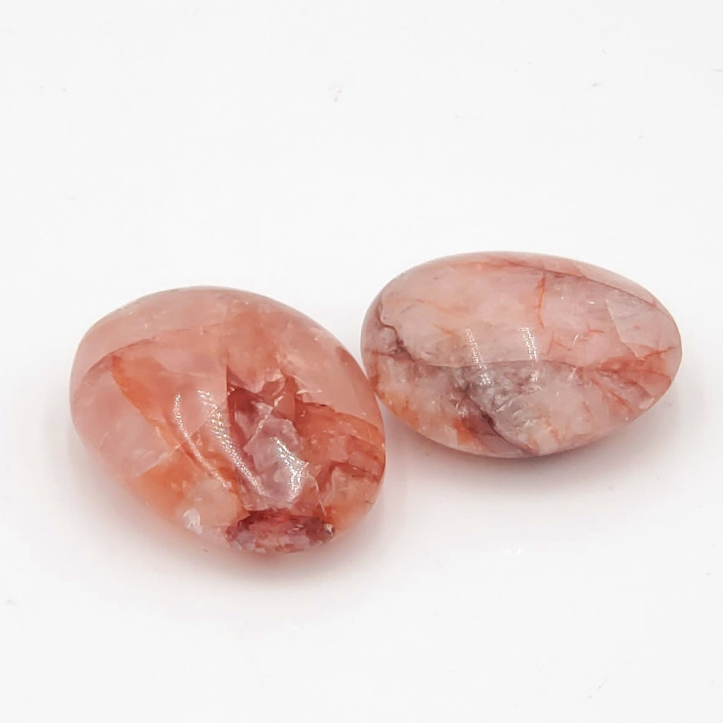 1 Red Hematite Quartz Palm Stone