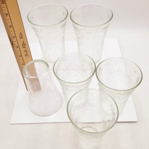 Vintage 1973 Pepsi Cola Etched Logo Glasses 6 pack