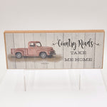 Country Roads Block Tabletop Sign