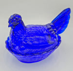 Cobalt Blue Glass "Hen on a Nest" Covered Dish (50 Tickets Available)
