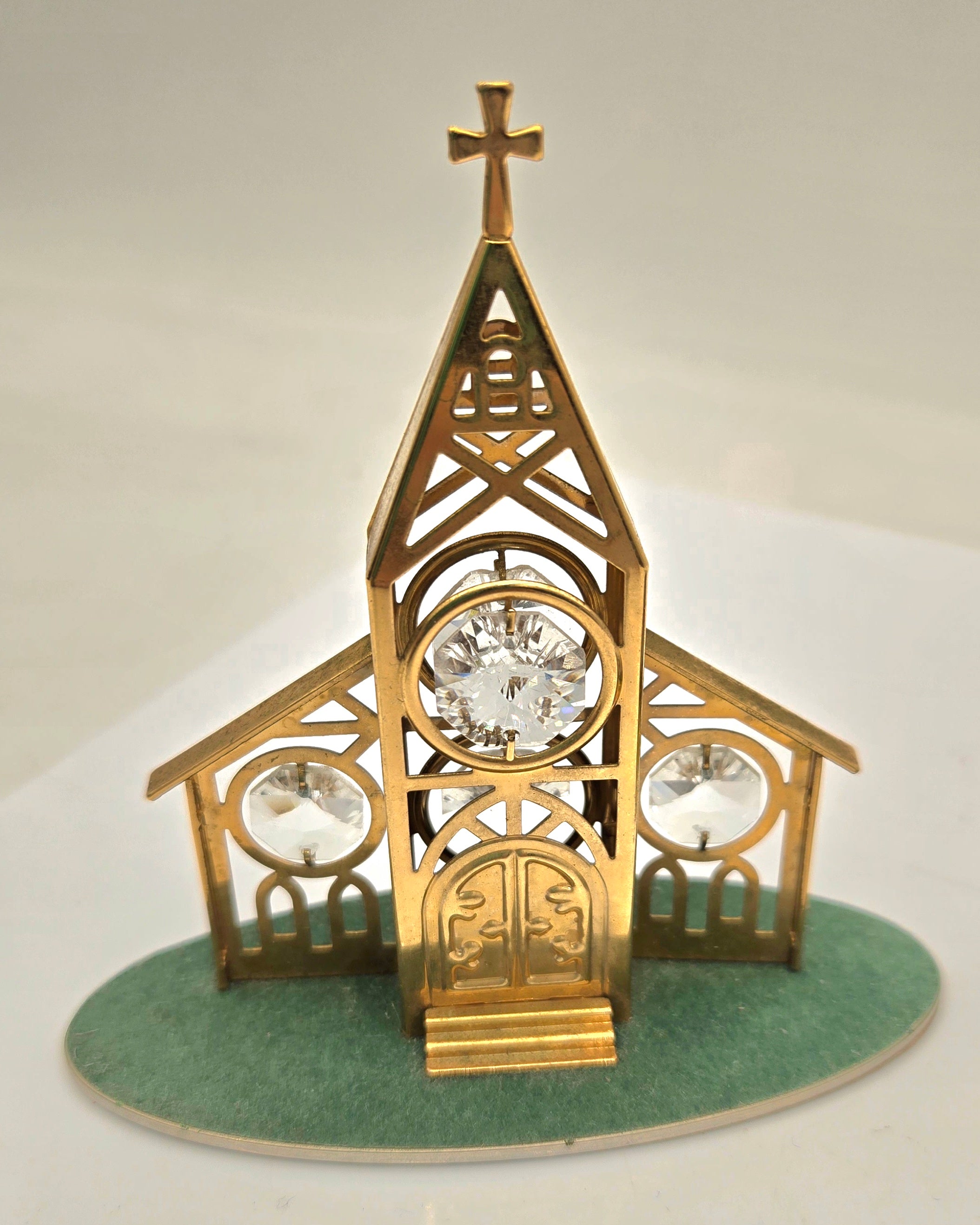 Austrian Crystal set - 2 pieces Light house & gold plated Church (75 Tickets Available)