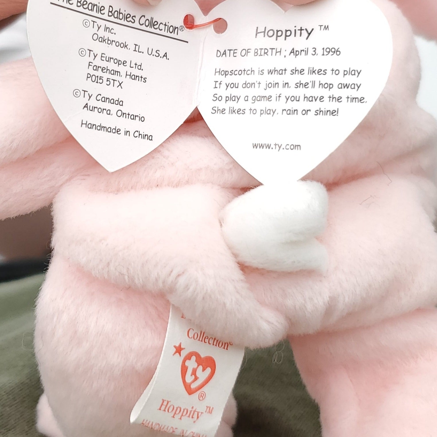 1996 Beanie Babies 3 Pack- Hippity, Hoppity and Floppity Bunnies