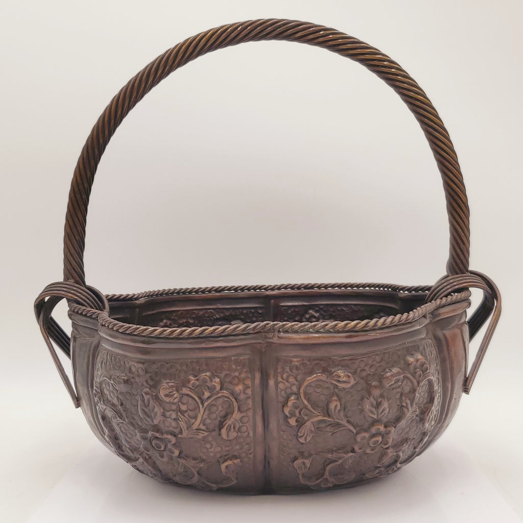 Vintage Large Heavy Flower Basket