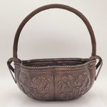 Vintage Large Heavy Flower Basket