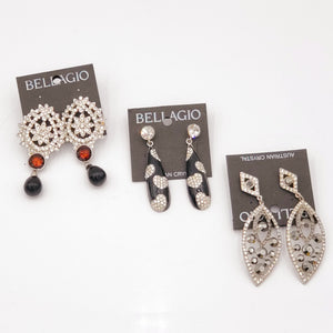 Vintage Bellagio Austrian Crystal Earrings Lot 10