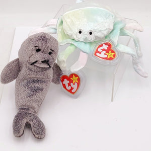 1998 Beanie Babies 2 Pack-Slippery the Seal and Goochy the Jellyfish