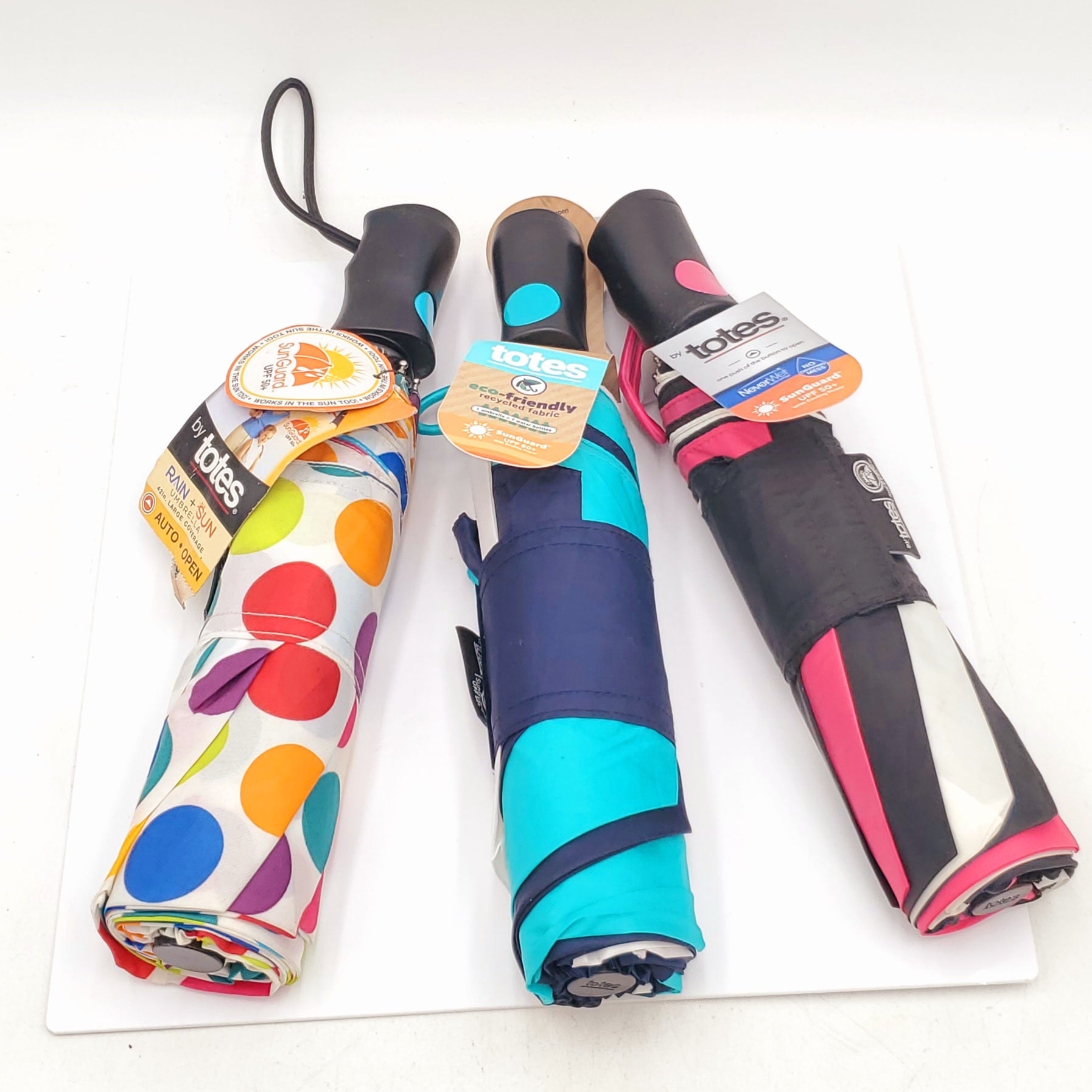 Rain&sun Auto Open Umbrella With Large 41"-42" Coverage