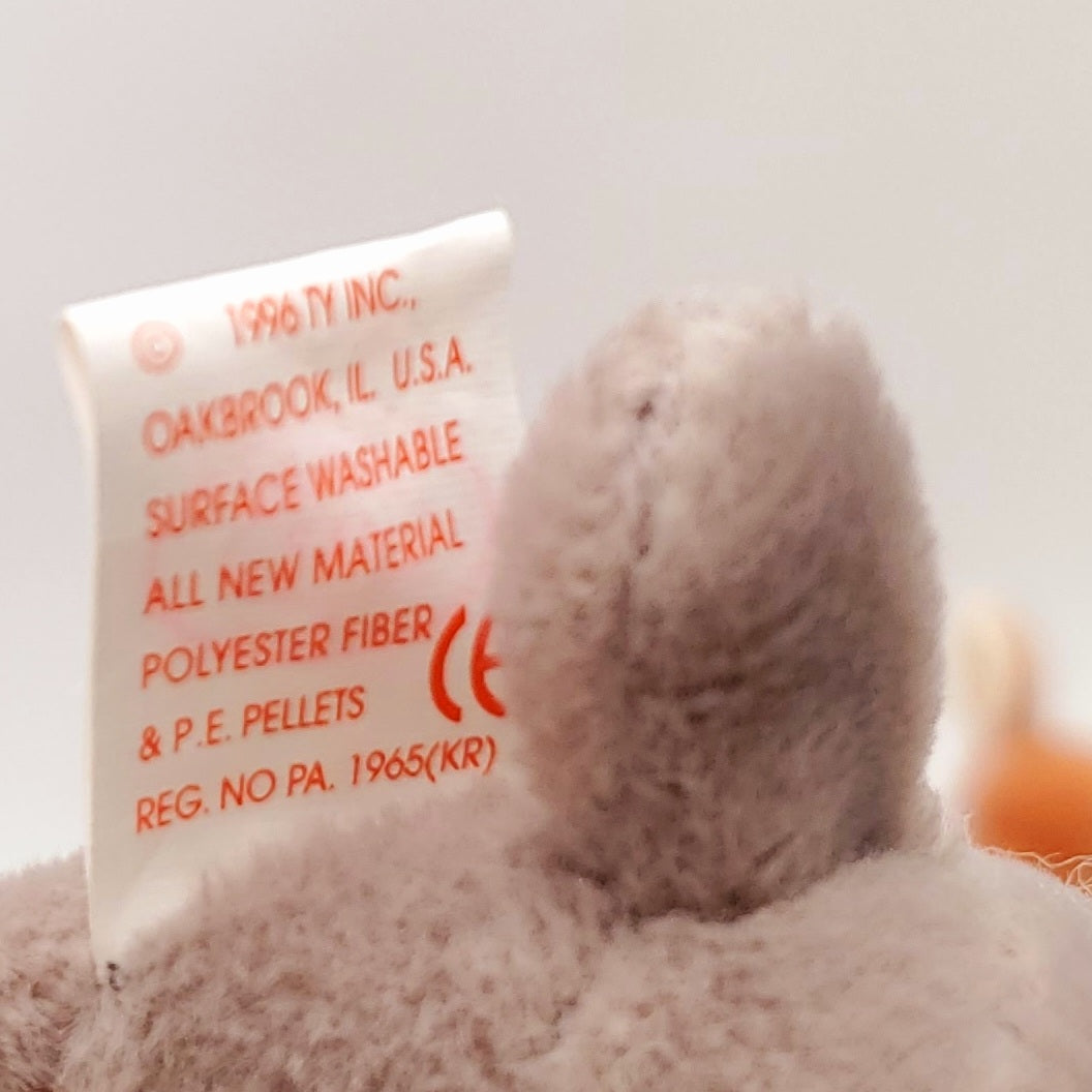 1996 Beanie Babies 4 Pack-Pouch the Kangaroo, Congo the Gorilla, Mel the Koala Bear and Spike the Rhinoceros