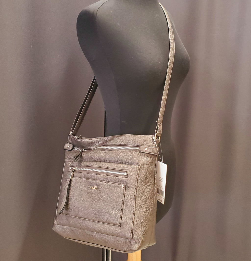 ROSETTI HANDBAG, ZOYA LRG CROSSBODY, PEWTER