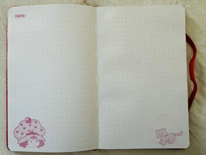 Red Strawberry Vegan Leather Journal