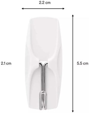 Command Wire Toggle Hook, Medium, White, 2-Hooks