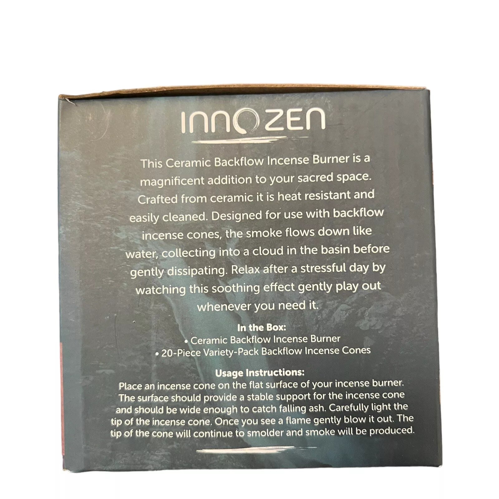 Innozen Cascading Incense Fountain - #1240B - Medium 4" Style - Includes 20 Incense Cones