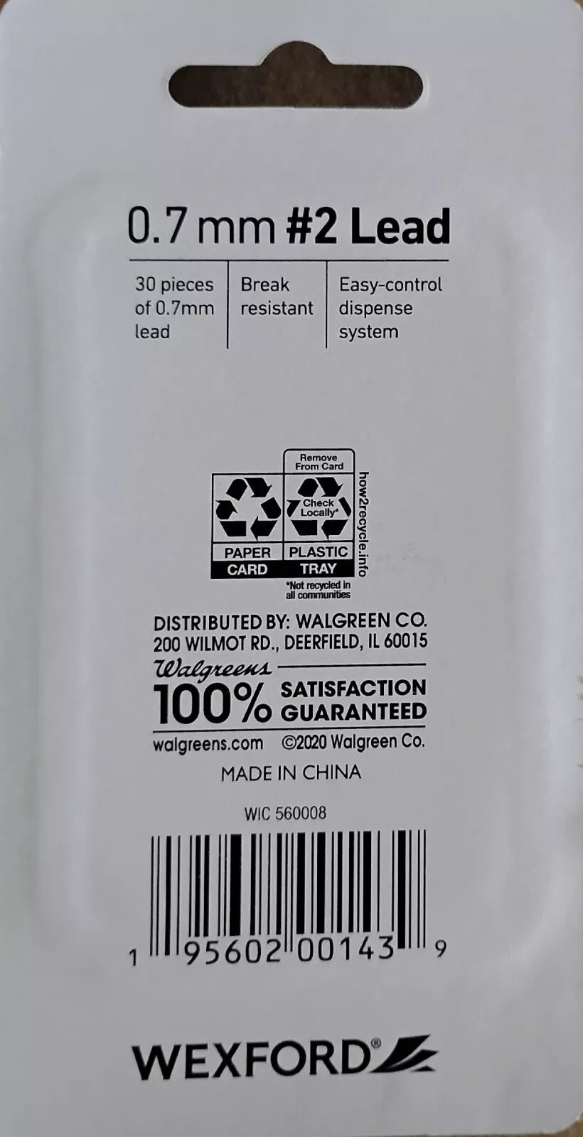 Lead Refills Wexford 0.7mm #2 Lead Refills - 30pc Double Packs