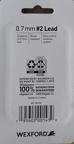 Lead Refills Wexford 0.7mm #2 Lead Refills - 30pc Double Packs