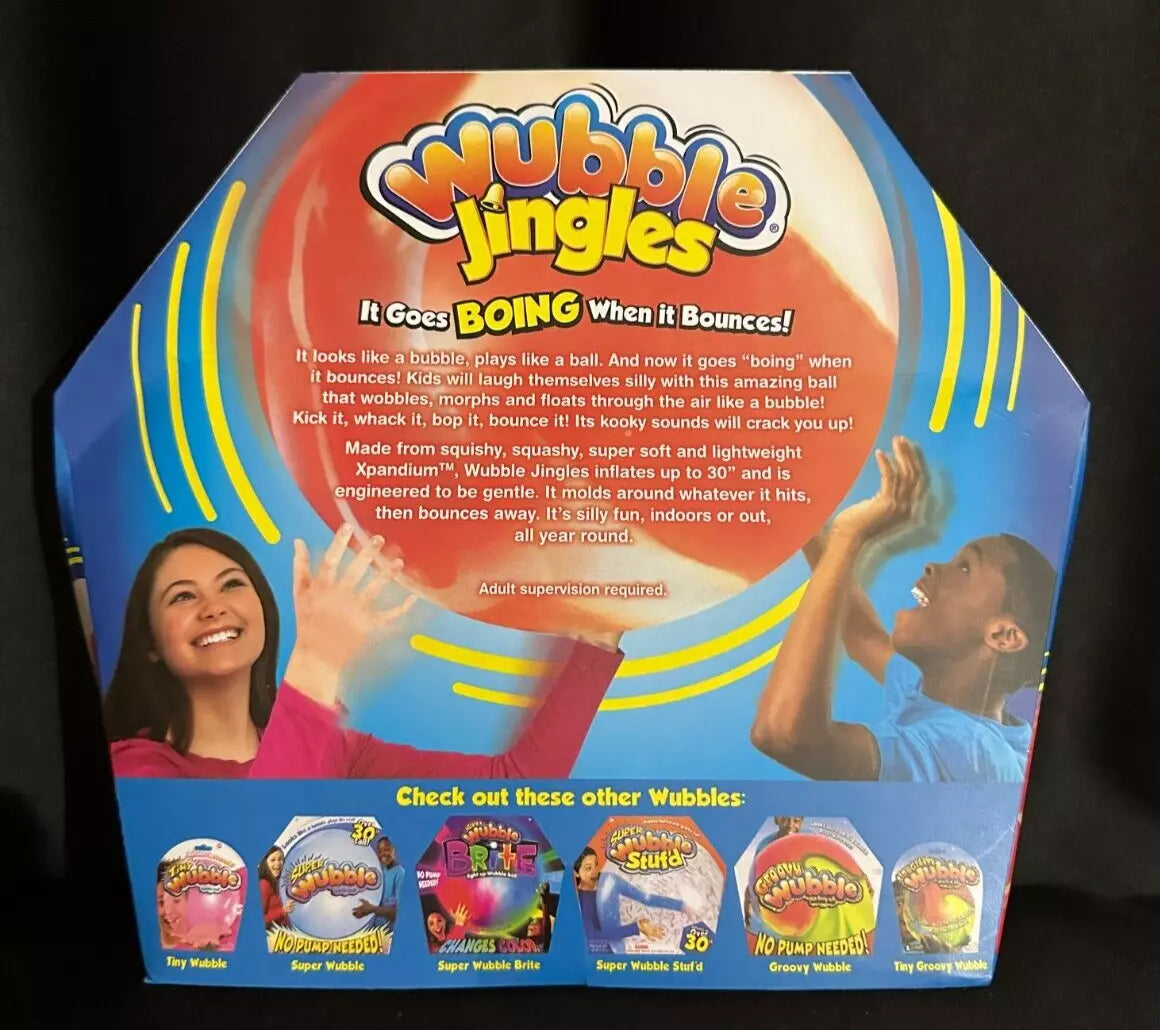 Wubble Jingles BOING! Inflatable 30" Bubble Ball Makes Sounds with Every Bounce!